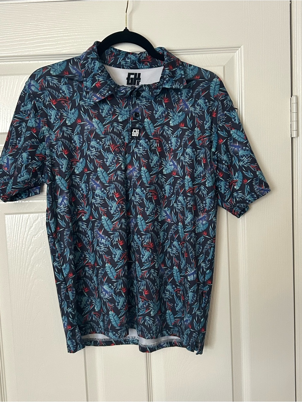 Greater Half MP Cinco de Mayo Golf Polo - Mens Size Small  - Blue